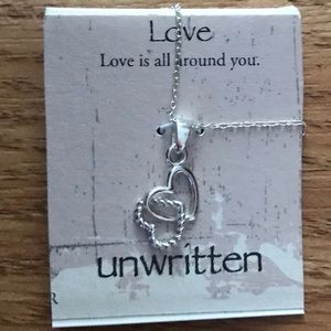Brand new double heart necklace